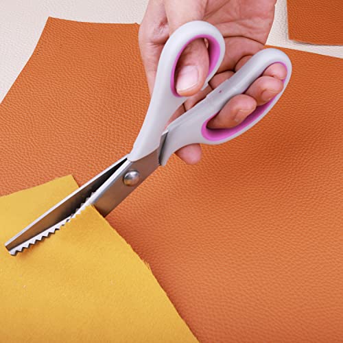 Long Ying Strong And Sharp Pinking Shears For Fabric Soft Grip Right And Left Handed Pinking Shears 9.2Inch (Serrated 5Mm) #TOP1