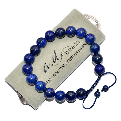 Image of AD Beads Natural 10mm Gemstone Bracelets Healing Power Crystal Macrame Adjustable 7-9 Inch
