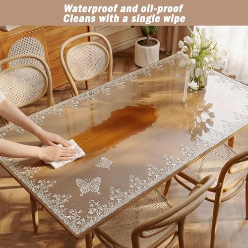 Nappe Transparente PVC Imperméable pour Repas et Activités - 6