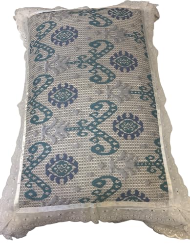 Image of VHC 100% Cotton Lace Pillow Cover /Case Set (Pack of 2)-Maroon (Nomadic bl)