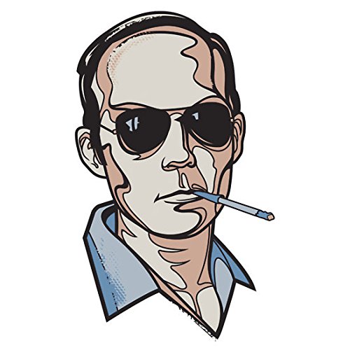 Hunter S. Thompson (Size W6.1 x H9.7 Centimeter) Car Motorcycle Bicycle Skateboard Laptop Luggage Vinyl Sticker Graffiti Decal Bumper Sticker