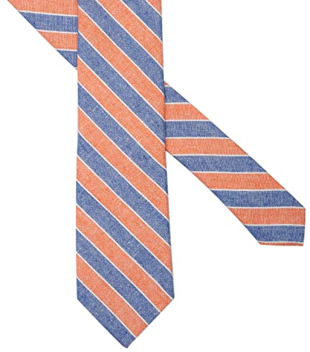 Image of BELLUNO Men's 2.5 inch Skinny Solid Cotton Linen Ties