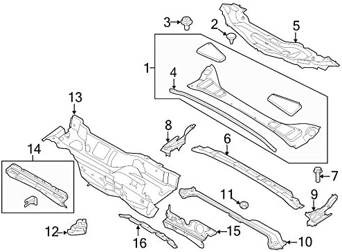 Ford CV6Z-58018A16-A - Grille Cowl Top