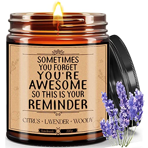 Lavanda Velas Perfumadas, Juego De Regalo De Vela Perfumada de Soja, Velas de Aromaterapia para Relajación Para Regalo De Mujer Para Aniversario/Cumpleaños/ Yoga Cover