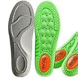 MiniQ Cloud Comfort Insoles for Women & Men,2 Pair Memory Foam Arch Support Shoe Inserts with Gel Cushioning & Shock Absorbing Heel,Breathable Orthopedic Insole for Plantar Fasciitis,Work Boots,Hiking