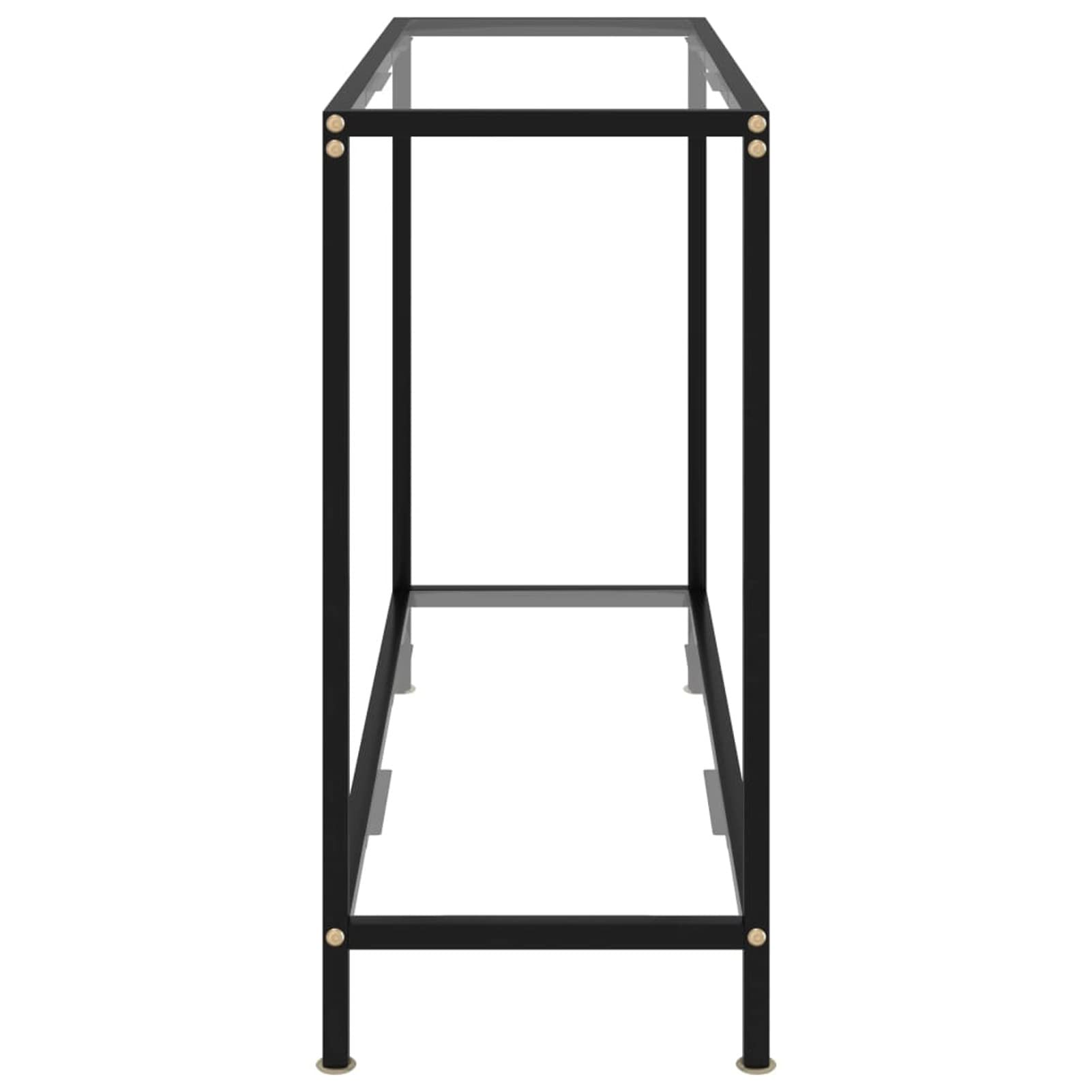 Homgoday Mesa de Consola Transparente Vidrio Templado 100x35x75 cm Mesas auxiliares de salón,Mesa Consola Recibidor Mueble de Entrada Estrecha Clásica