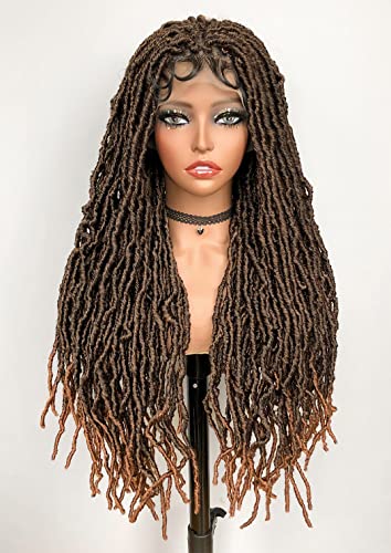 Sweece Full Lace Faux Locs Braided Wigs for Black...