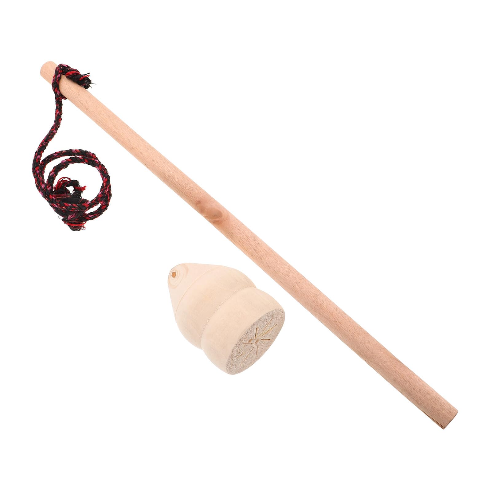 TOYANDONA Wooden Spinning Top with String Handmade Gyro Toy for Outdoor Fitness and Traditional Fun 3.27X2.17X2.17In Gyroscope for Kids and Adults