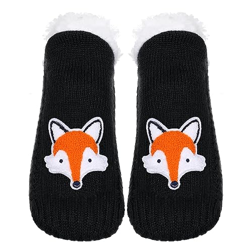 Image of ZYZX Cute Animal Slipper Socks for Women with Grips,Fuzzy Socks Indoor