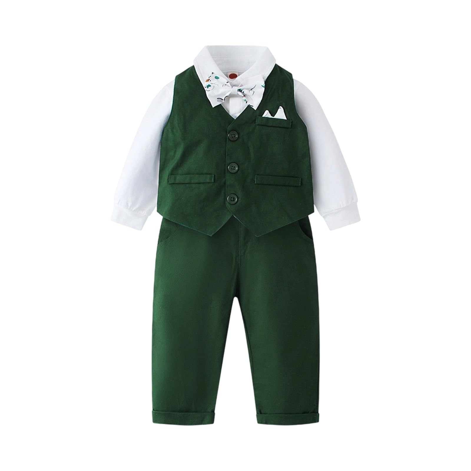 WWricotta Abiti e Completi per Bambini, Eleganti Abiti per Bambini, Stile Primavera-Autunno, Body da Uomo per Bambini di Un Anno