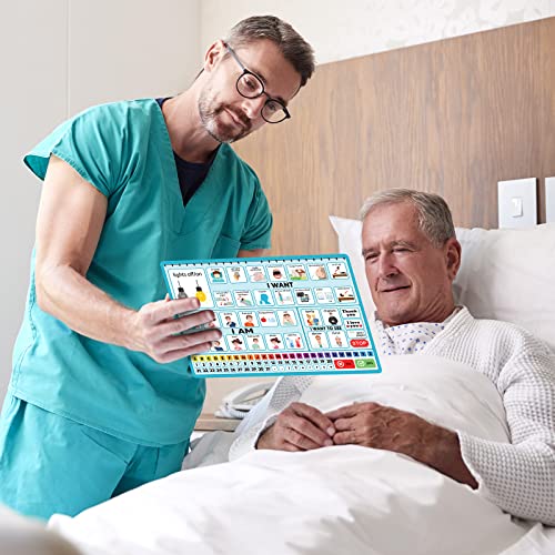 6 Pcs Communication Board for Nonverbal Adults Aphasia Colorful Picture Symbol Communication Cards for Patients Children(Blue) - Image 6