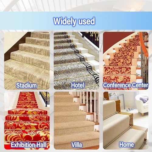 Tringles de chemin d'escalier haut de gamme | Fixation personnalisable en lot de 3 pièces
