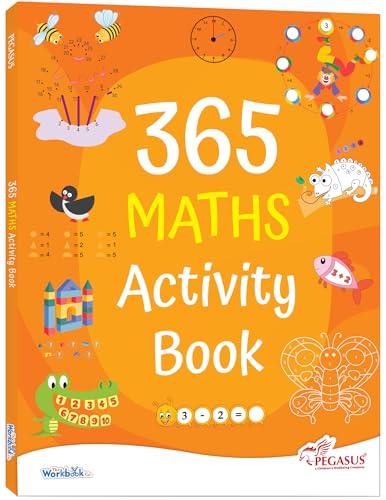 Image of 365 Maths Activity Book for Kids 4+ | Fun Educational Activities with Puzzles, Mazes, Counting Games & Coloring | Daily STEM Learning & Creativity | Best Gift for Children