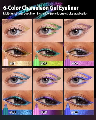 Delineador de Gel Cromado Chameleon Glitter Holográfico miniatura 3