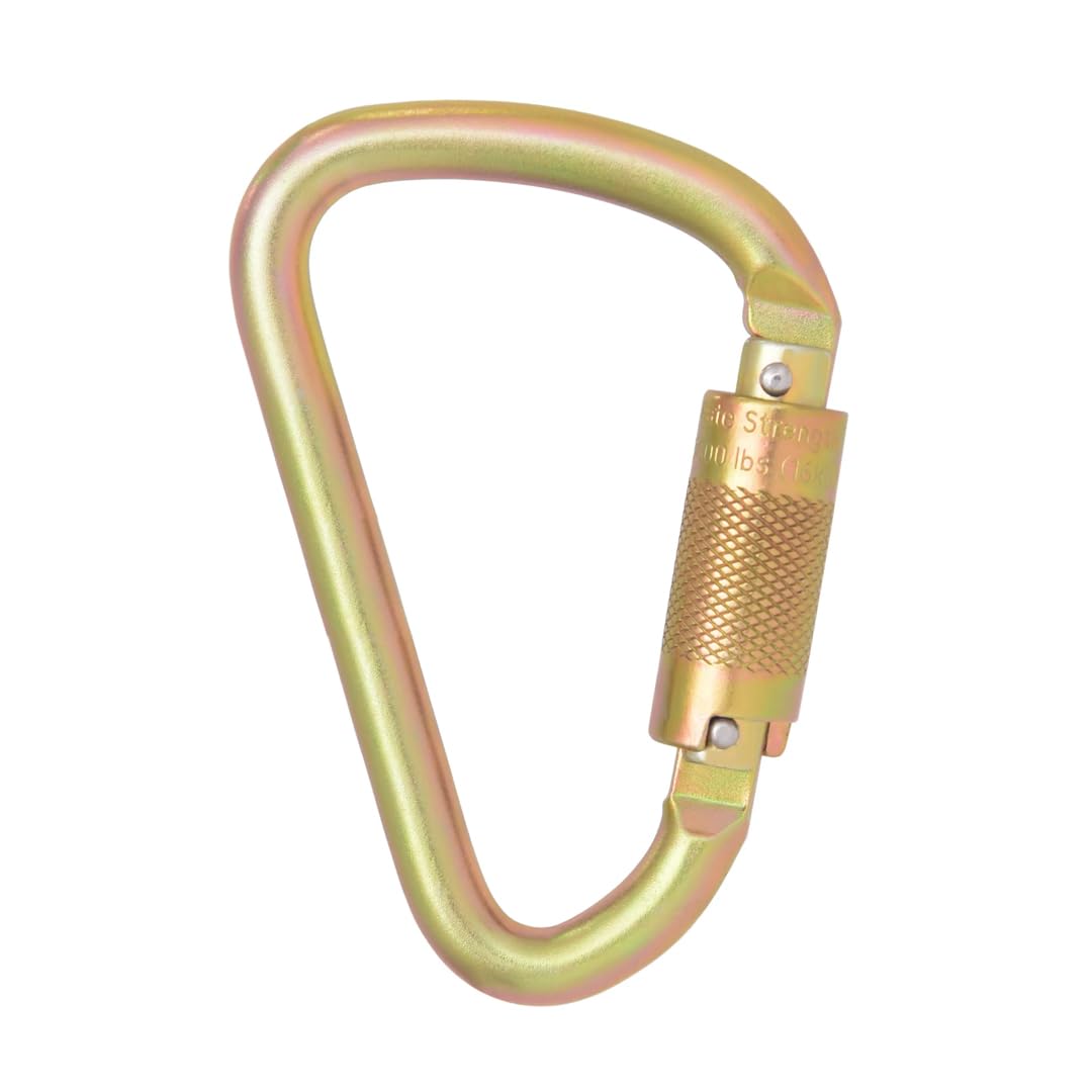 DEWALT Carabiner - Standard Self-Locking - Steel - 1/4 Turn - 1" Gate Opening - ANSI
