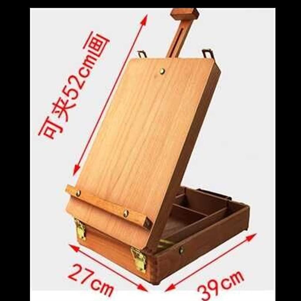 Mallette de peinture à l'huile portable pliable – Chevalet de bureau et boîte à outils d'art pour artistes – Idéal pour les voyages et l'utilisation en studio – Parfait pour les peintures à l'huile et