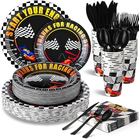 FillTouch Race Car Party Tableware Set Cover