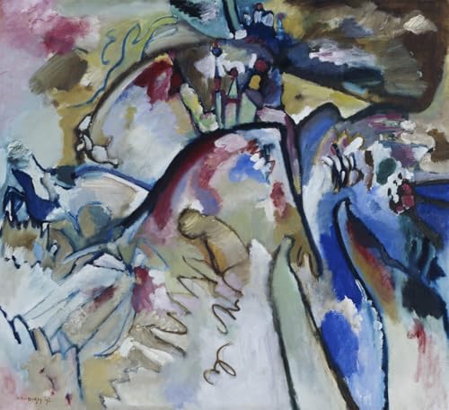 Improvisation de Wassily Kandinsky affiche sur toile abstraite pour décoration de salon 60x90cm