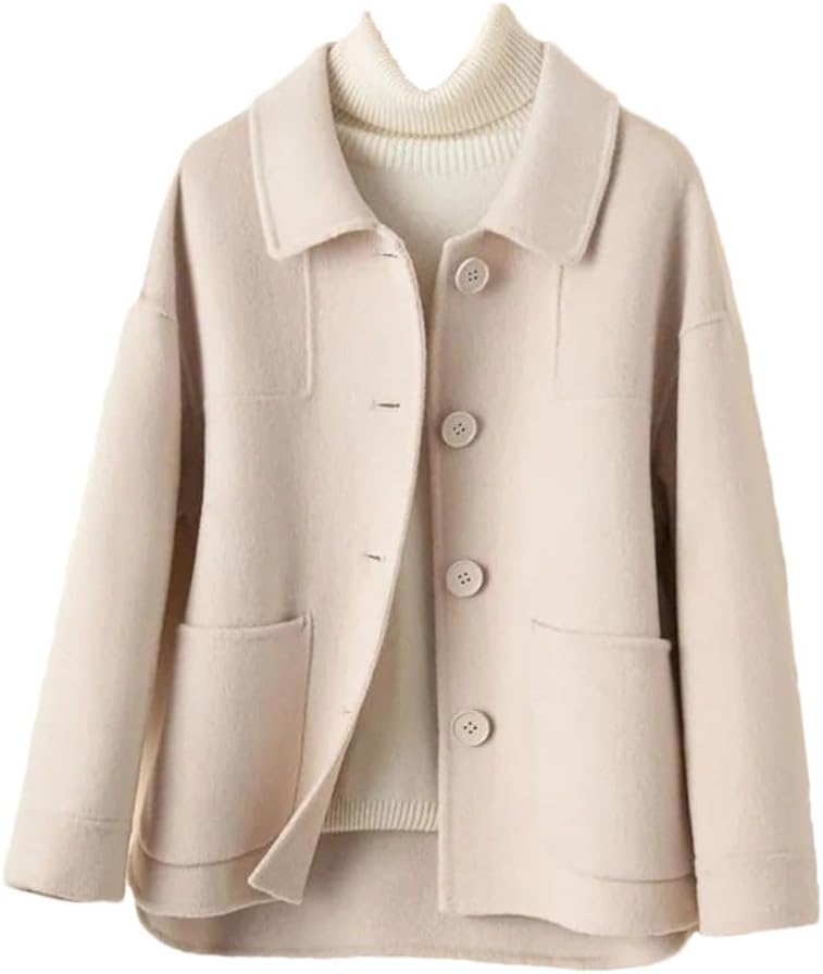 Amazon.com: Autumn Winter Coat Women Short Woolen Jacket Single