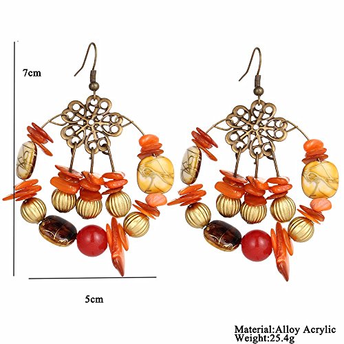Gold Bohemian Dangle Earrings