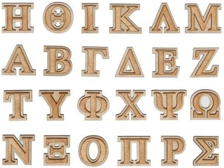 1 Pack Official Greek Wooden Letters for Crafts, Delta - 2" Classic Font Double Layer Wooden Greek Letters - Precision Cut Natural Wood Letter for Sorority/Fraternity Paddles and DIY Projects