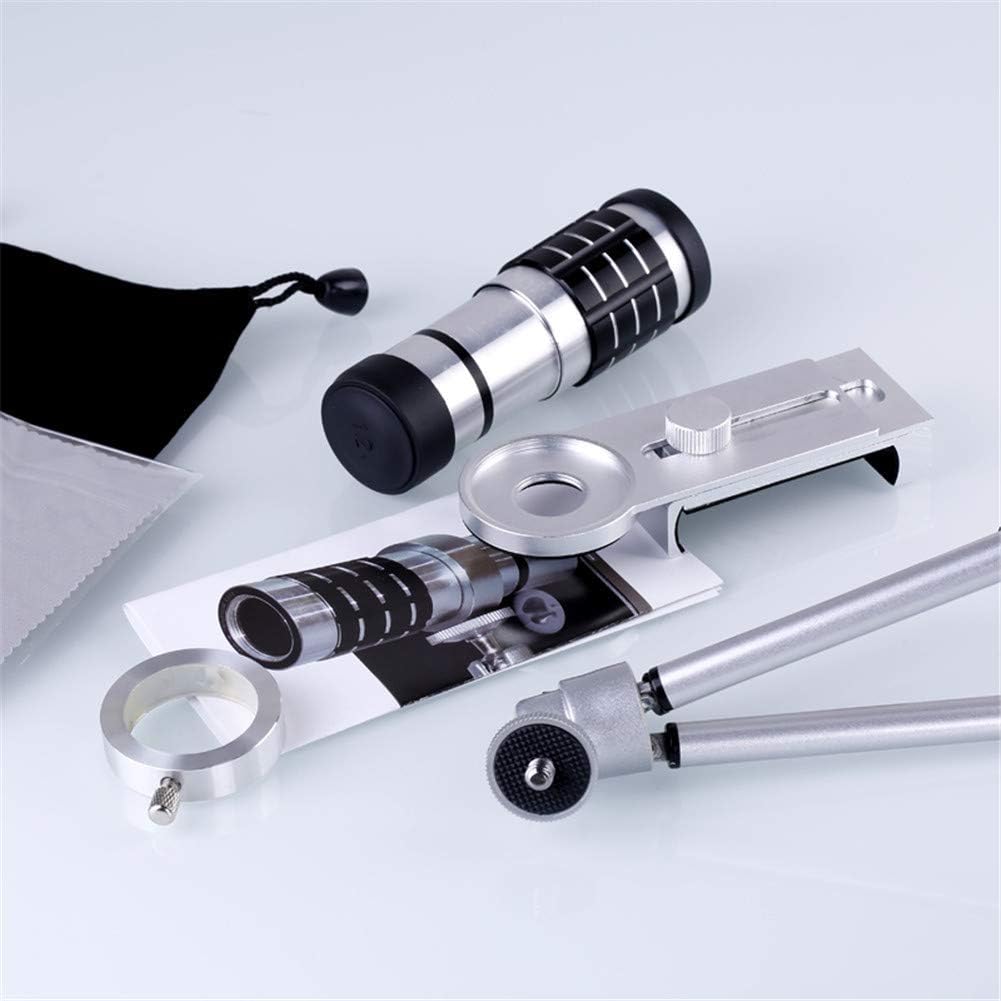 Universal 12X Optical Phone Telescope Camera Lens Clip Mobile Phone Telescope for iPhone6 Samsung HTC Huawei Binoculars Binoculars (A)