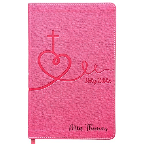 SacredBound Personalized Pink NIV Bible for Kids – Engraved Name