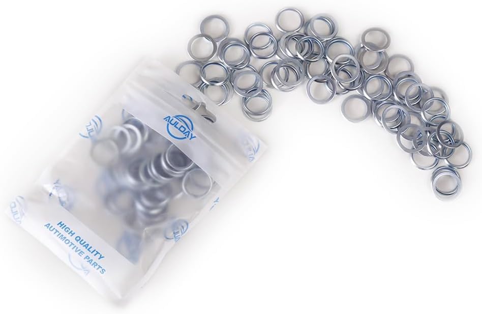 Image of 500PCS 16mm 803916010 Transmission Fluid and Oil Drain Plug Crush Washer Gasket Seal Compatible with Subaru Models Replace 803916010 095159 21677 17000700