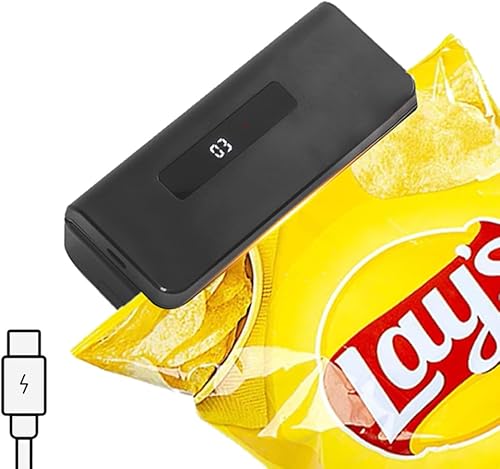 Mini sellador de bolsas, bolsas de papas fritas, taponadora de sellado térmico, sellado térmico y cortador de bolsas de plástico, sellado térmico y