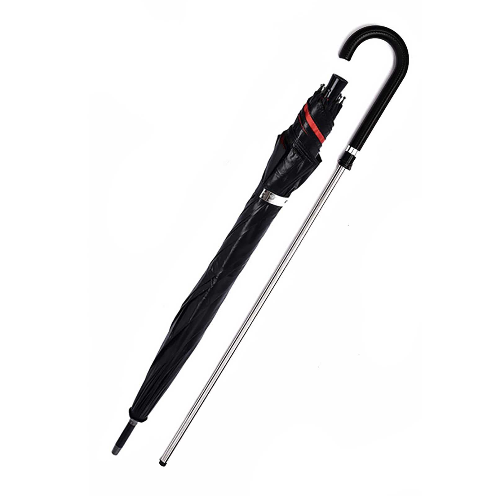 Selbstverteidigung Regenschirm Luxus Umbrella UnzerstöRbar Einfach 68cm Sicherheit Robust Langlebig SpazierstöCke Regenschirm Windschutz Rippen Exquisit (D)