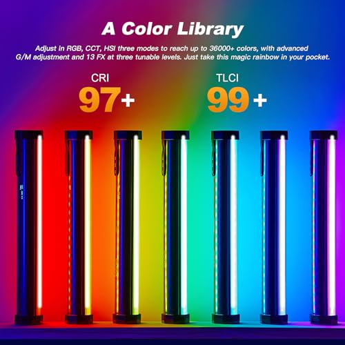 Image of Godox TL30 RGB Tube Light Wand, Magnetic RGB Light Wand LED Video Light Stick CRI 97 TLCI 99 HSI 360Color Gamut 2700-6500K 13FX Lux 740 with 2900mAh Battery for Photography YouTube TikTok