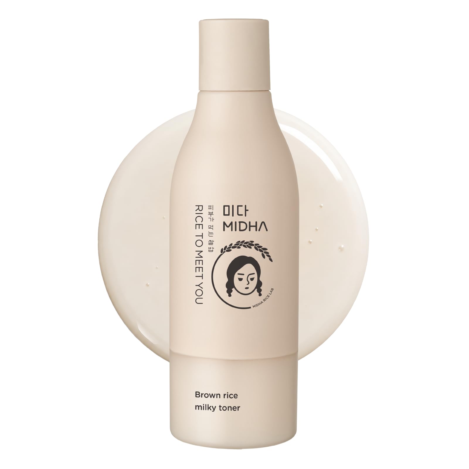 MIDHA Brown Rice Milky Toner, 85% Rice Bran Water, PDRN & 5 Ceramides, Deep Hydration for Glass Skin, Strengthens Skin Barrier & Boosts Glow, Korean Skincare, 6.76 fl.oz