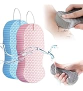 Magic Exfoliating Bath Sponge, 2025 Upgrade 3D Super Soft Exfoliating Bath Sponge for Body Remove...