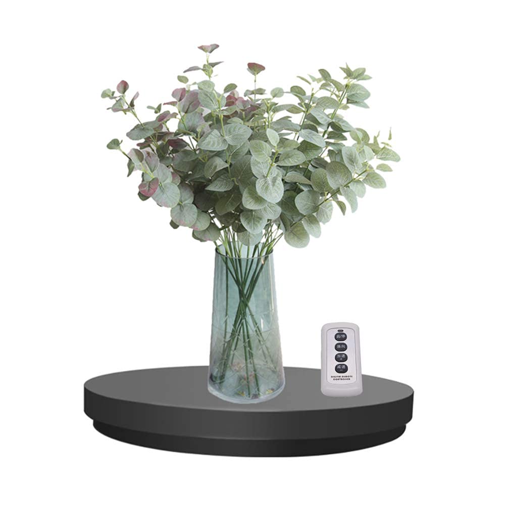 Plataforma giratoria eléctricamente, Soporte de Pantalla Giratorio con Control Remoto, dirección de Velocidad Ajustable para Plataforma giratoria de 360 ​​°, 60 × 5,5 cm