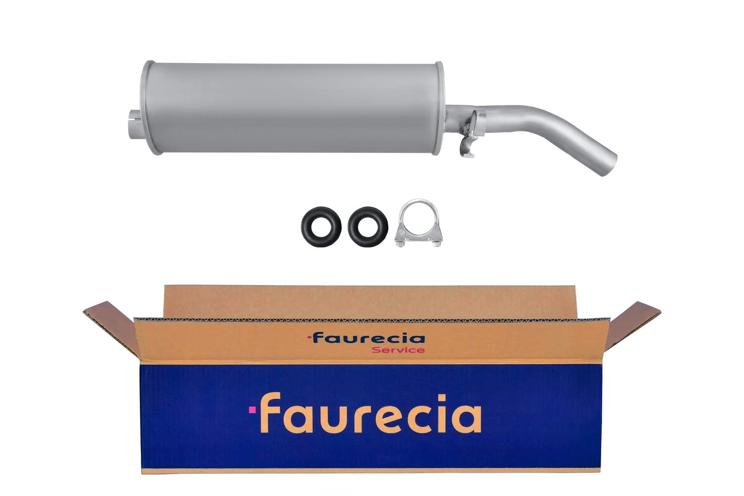 HELLA 8LD 366 033-821 Tłumik końcowy - Easy2Fit® Kit - z tyłu - jednoczęściowy - Komplet z elementami do montażu