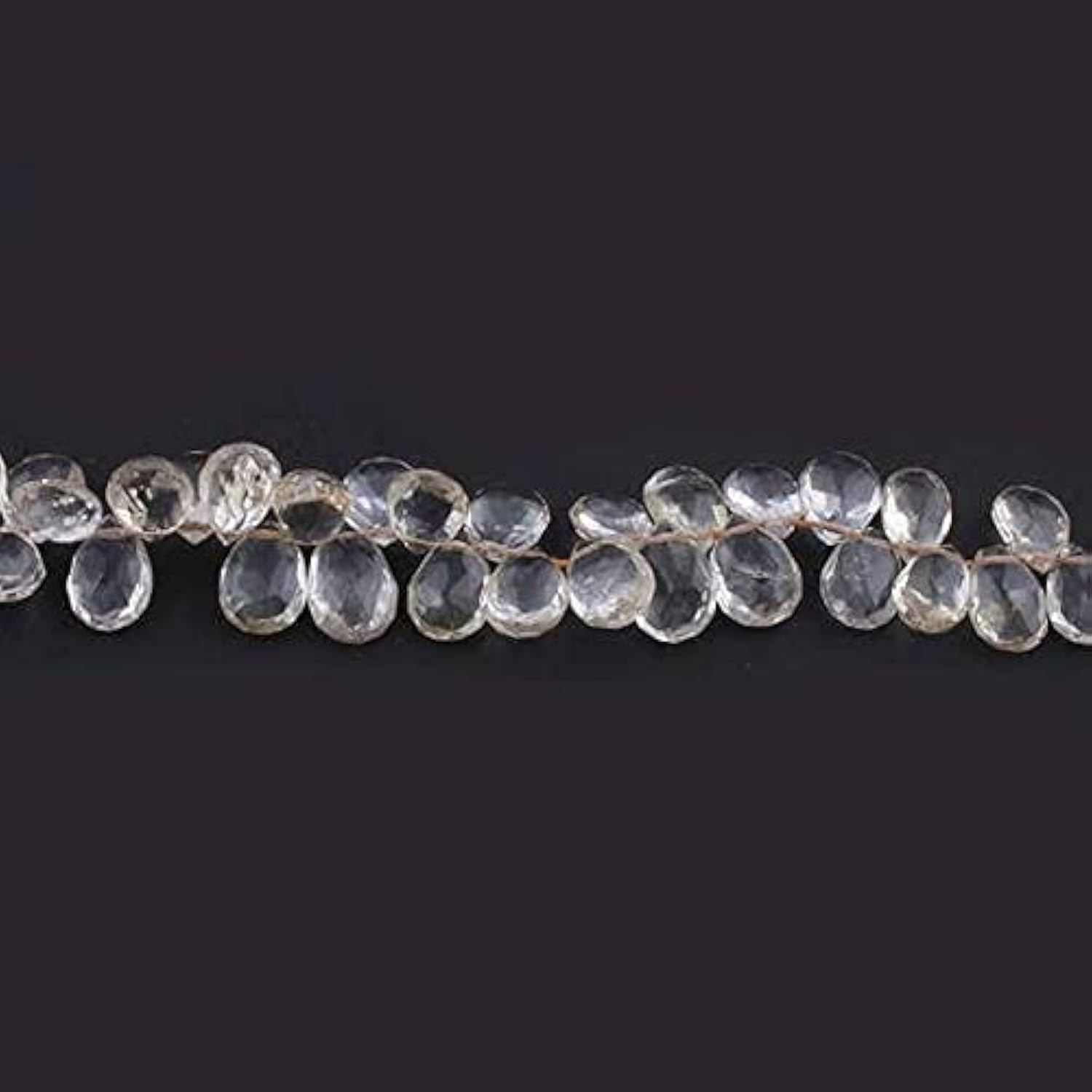 Citrine perles briolettes facettées poire 8mm 11mm fil de pierres naturelles pour bijoux SB1368