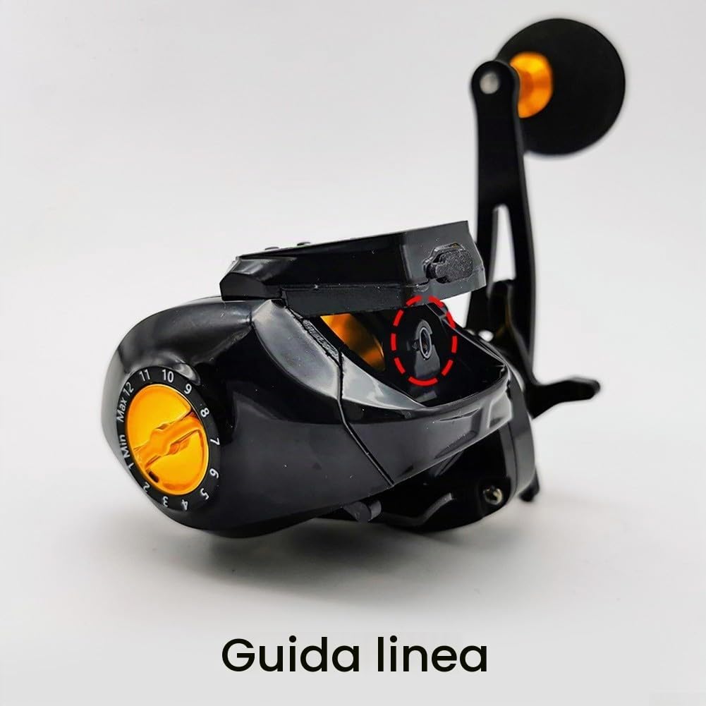 Mulinello da pesca elettrico con display digitale, ricaricabile ricaricabile Baitcast, rapporto di trasmissione 6,3:1
