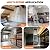 12-Step Retractable Attic Ladder with Handrails, 660 LBS Pull Down Ceiling Mount Loft Stairs for Garage Basement Attic Access (27.1×38.9in)
