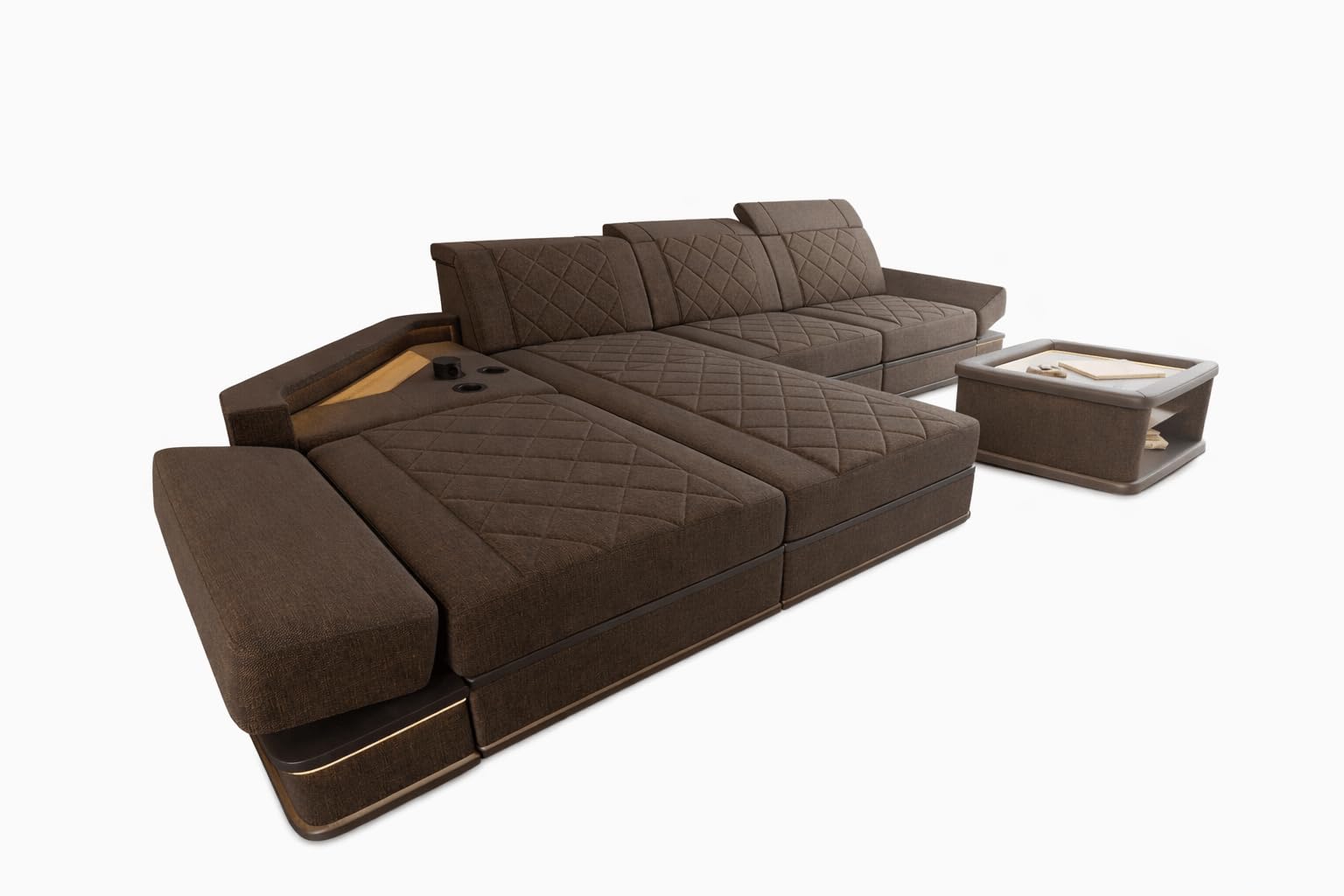 Sofa Dreams Couch Perugia L-Form in Stoff