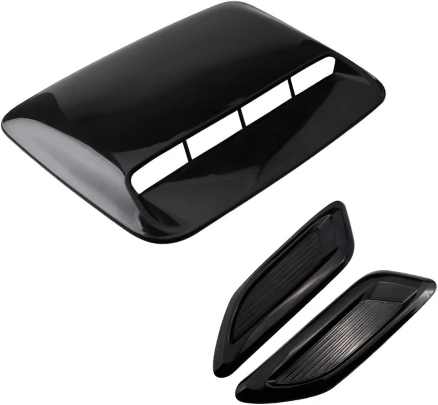 Hood Scoops 40cm Universal Car Air Flow Decorative Intake Hood Scoop Bonnet Vent Sticker Cover Hood Geared to Any Flat Hood Vehicle(1pc 40cm Carbon)