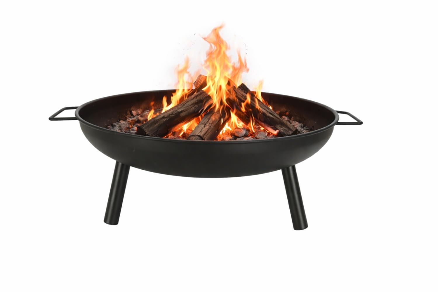 Adler Europe AD 6819 Braciere da Giardino 58cm Braciere in Acciaio per Esterno - per Legna e Bricchette di Legno
