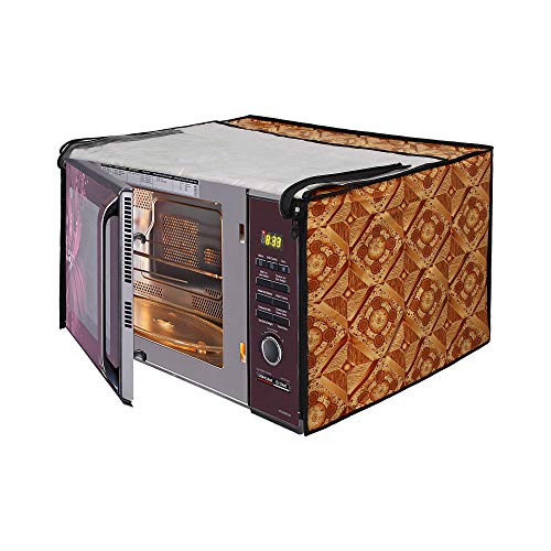 Image of DREAM KING Stylish Design & Printed Microwave Oven Cover Full Closure |waterproof & Dustproof Oven Cover Suitable for All Models - Multicolour SA54