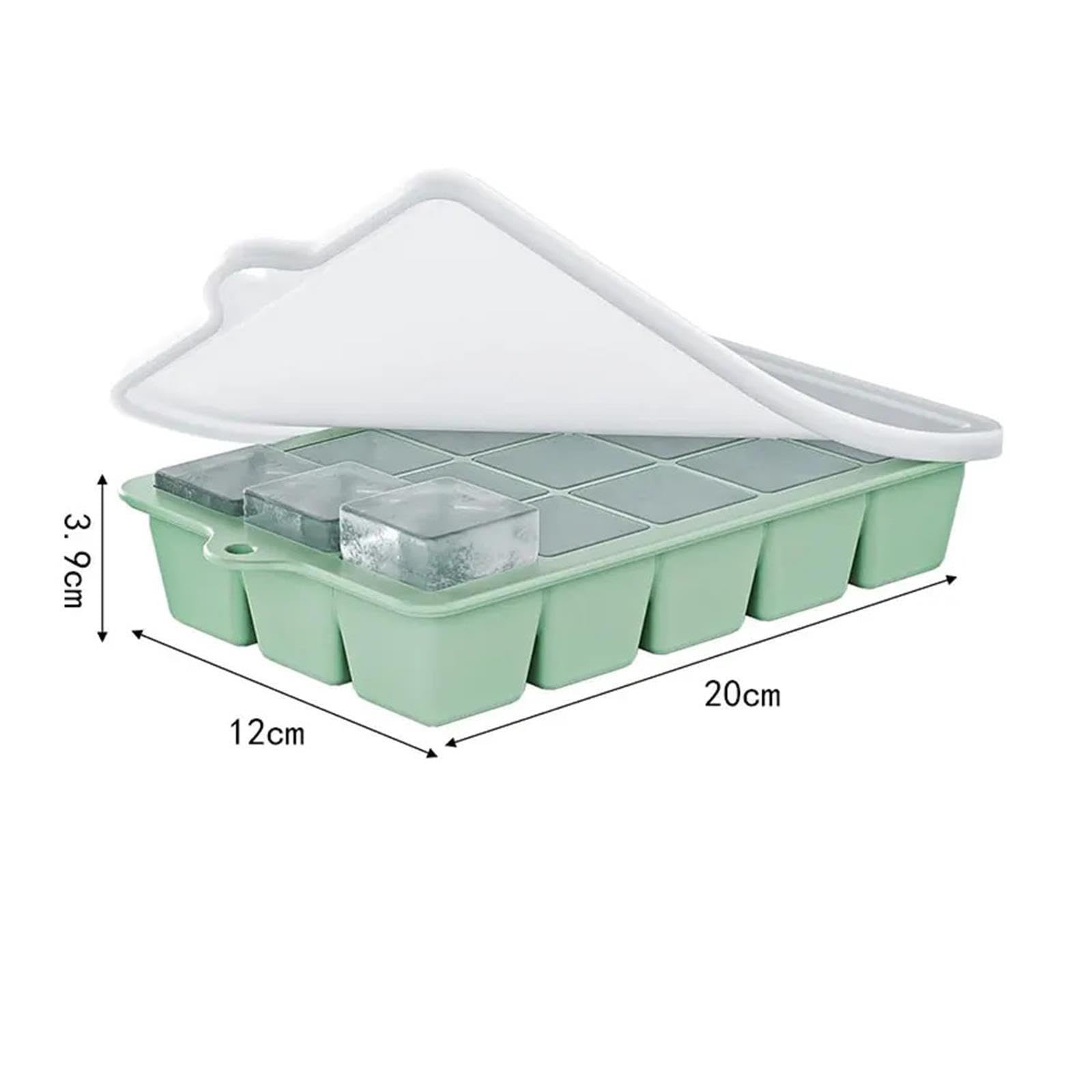 Stampi for cubetti di ghiaccio in silicone da 2 pezzi 15 griglie