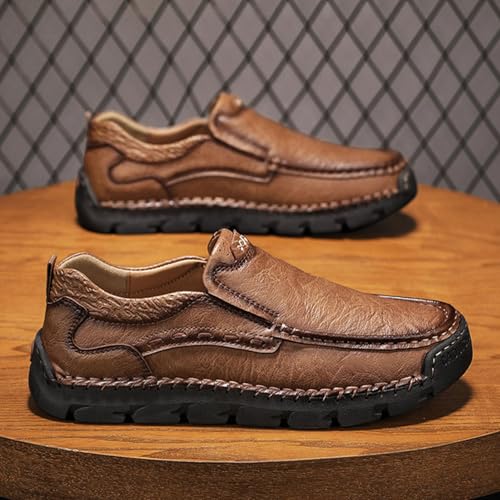 Matufit Men's Handcrafted Cowhide Orthopedic Loafers - Wide Toe Box, Men's Waterproof & Non-Slip Comfort Walking Shoes4