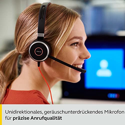 Jabra Evolve 40 UC Stereo Headset mit Mikrofon - Unified Communications Kopfhörer für VoIP Softphone mit passivem Noise-Cancelling… – Ansicht 5