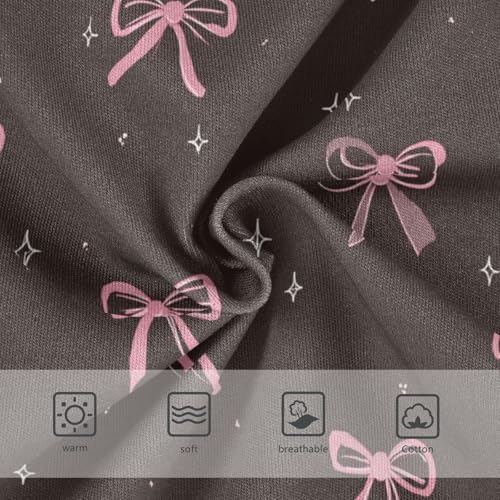 Wusikd Cute Pink Bows Dark Girls' Underwear Cotton Girls Briefs Soft Toddler Underwear 2T3