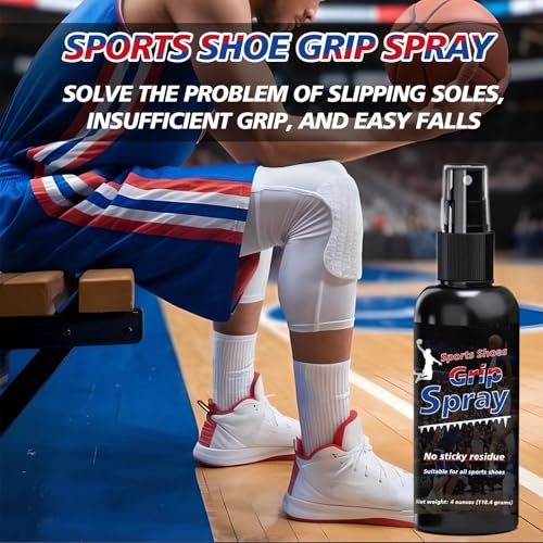 DINGSEN Sport Grip Spray, Antirutsch Spray für Schuhe für Basketballschuhe Griffspray für die Unterseite von Basketballschuhen zur Verbesserung der Sohlenhaftung(4oz)
