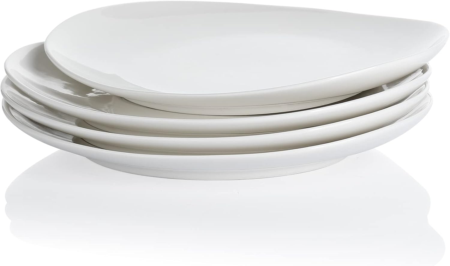  | Sweese 150.401 Porcelain Dinner Plates - 11 Inch - Set of 4, White: Dinner Plates