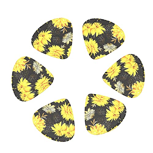 Lot de 12 médiators élégants de luxe en chrysanthème noir pour guitare électrique, basse acoustique, cadeau avec boîte - Les Beatles, Paul McCartney, John Lennon, RIngo Starr, George Harrison Lot de 12 médiators élégants de luxe en chrysanthème noir pour guitare électrique, basse acoustique, cadeau avec boîte – Image 3
