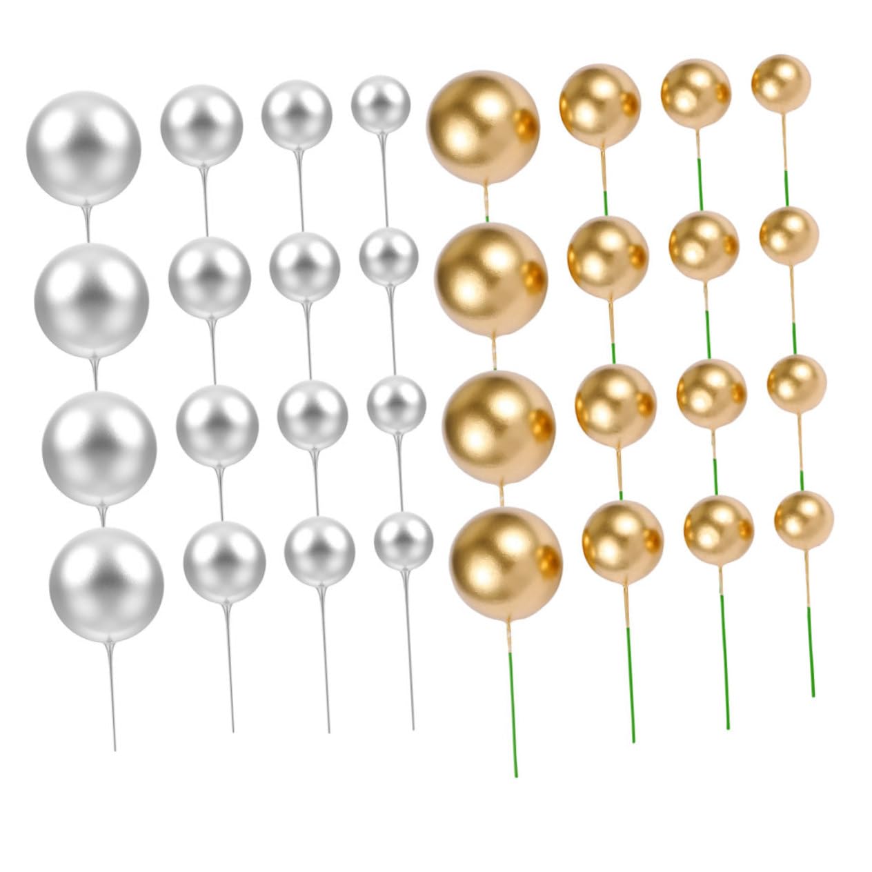 Kisangel 3 Sätze Kuchen-kugel-dekoration Hichzeitstortendeko Hochzeitstorten Dekoration Tortenzubehör Geburtstag Cupcake Topper Kuchen Picks Hochzeits-cupcake-topper Schaum 40 Stück * 3